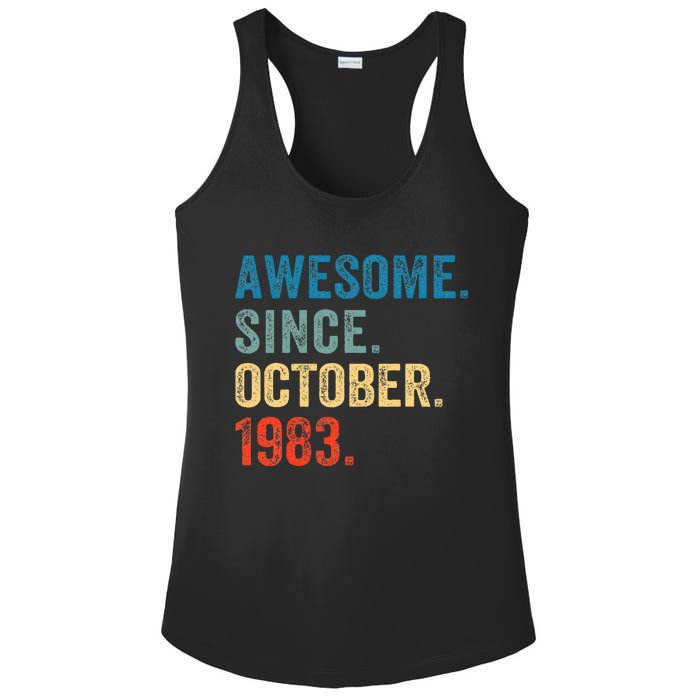 Vintage October 1983 Celebrating 40 Years old birthday Ladies PosiCharge Competitor Racerback Tank