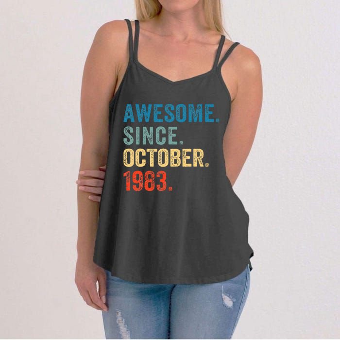 Vintage October 1983 Celebrating 40 Years old birthday Women's Strappy Tank