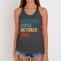 Vintage October 1983 Celebrating 40 Years old birthday Women's Knotted Racerback Tank