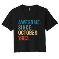 Vintage October 1983 Celebrating 40 Years old birthday Women's Crop Top Tee