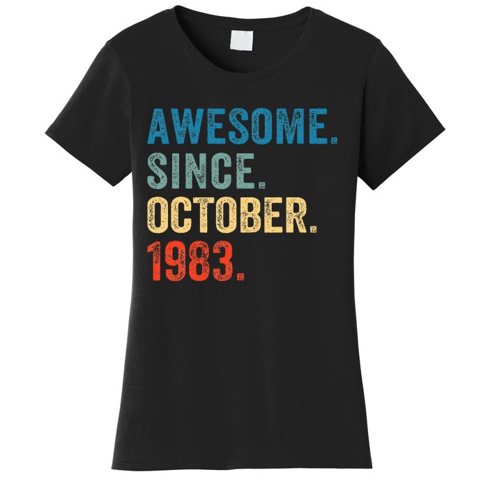 Vintage October 1983 Celebrating 40 Years old birthday Women's T-Shirt