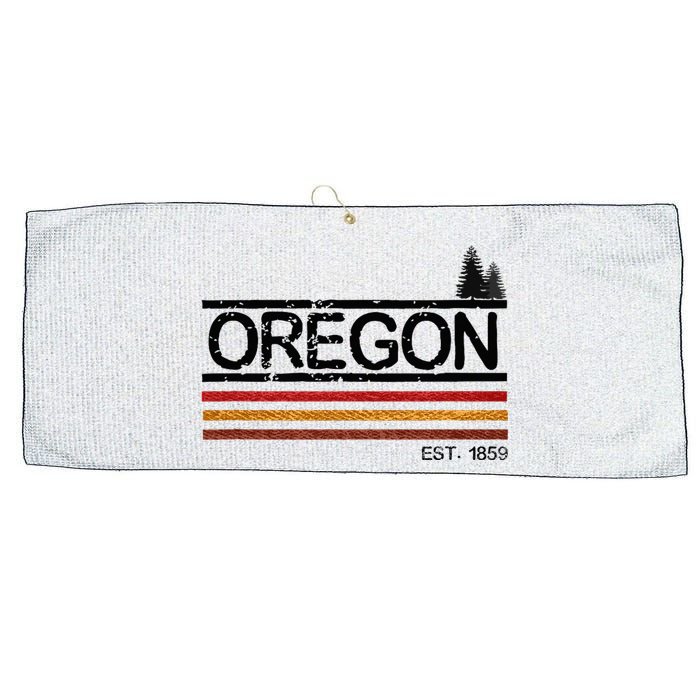 Vintage Oregon 1859 Large Microfiber Waffle Golf Towel