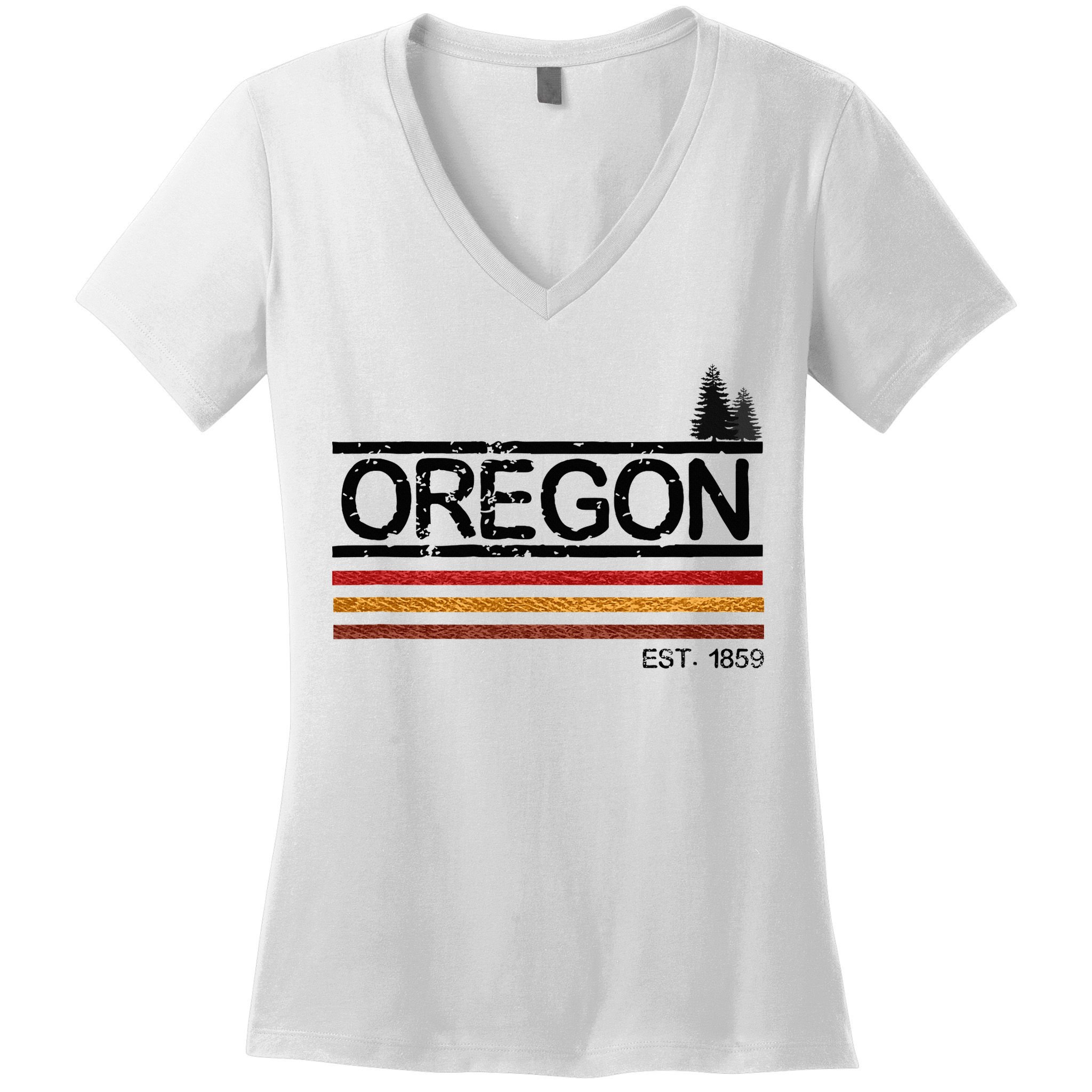 Vintage Oregon 1859 Women's V-Neck T-Shirt