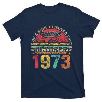 Vintage October 1973 50 Years Old 50th Birthday Gifts Wo T-Shirt