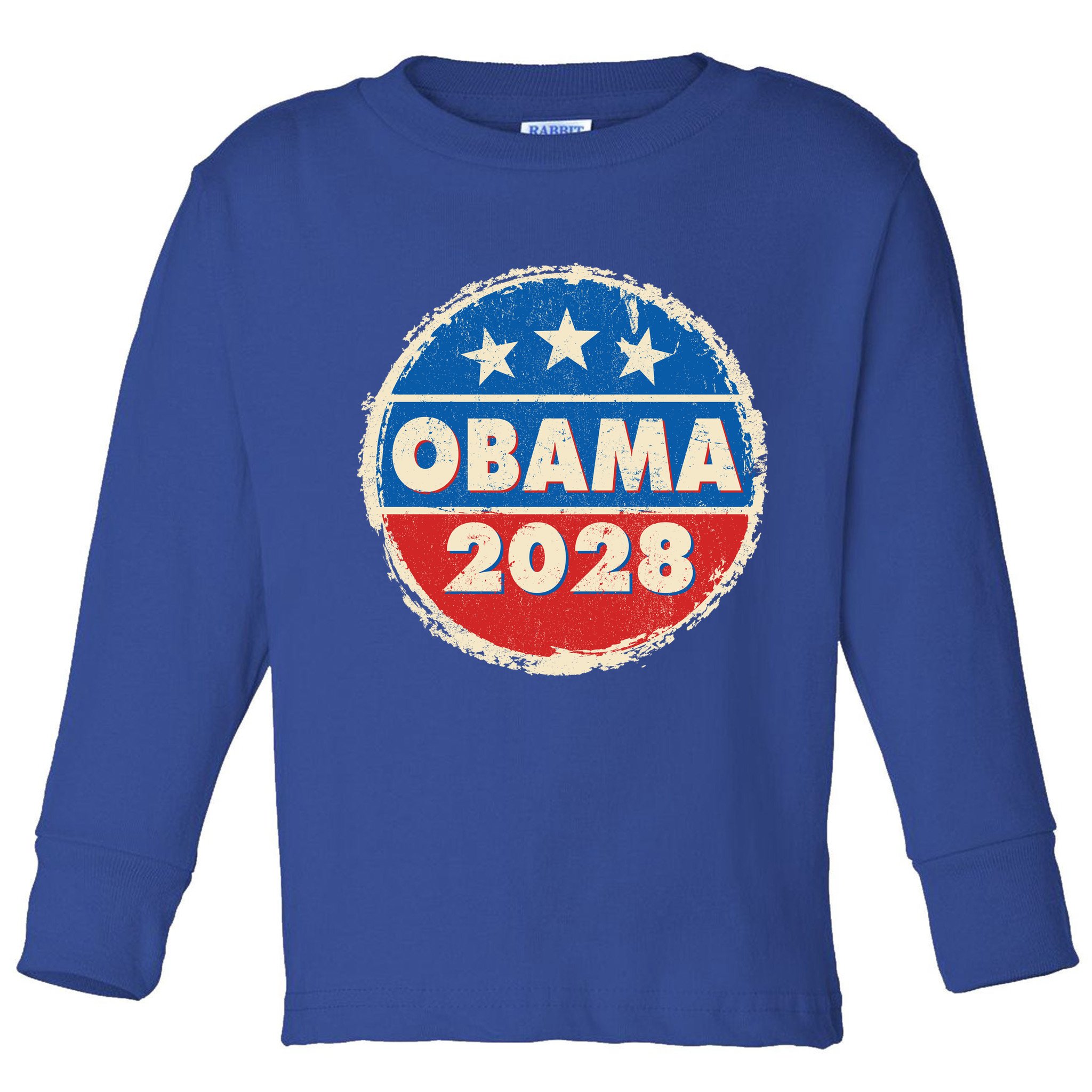 Vintage Obama 2028 Logo Toddler Long Sleeve Shirt