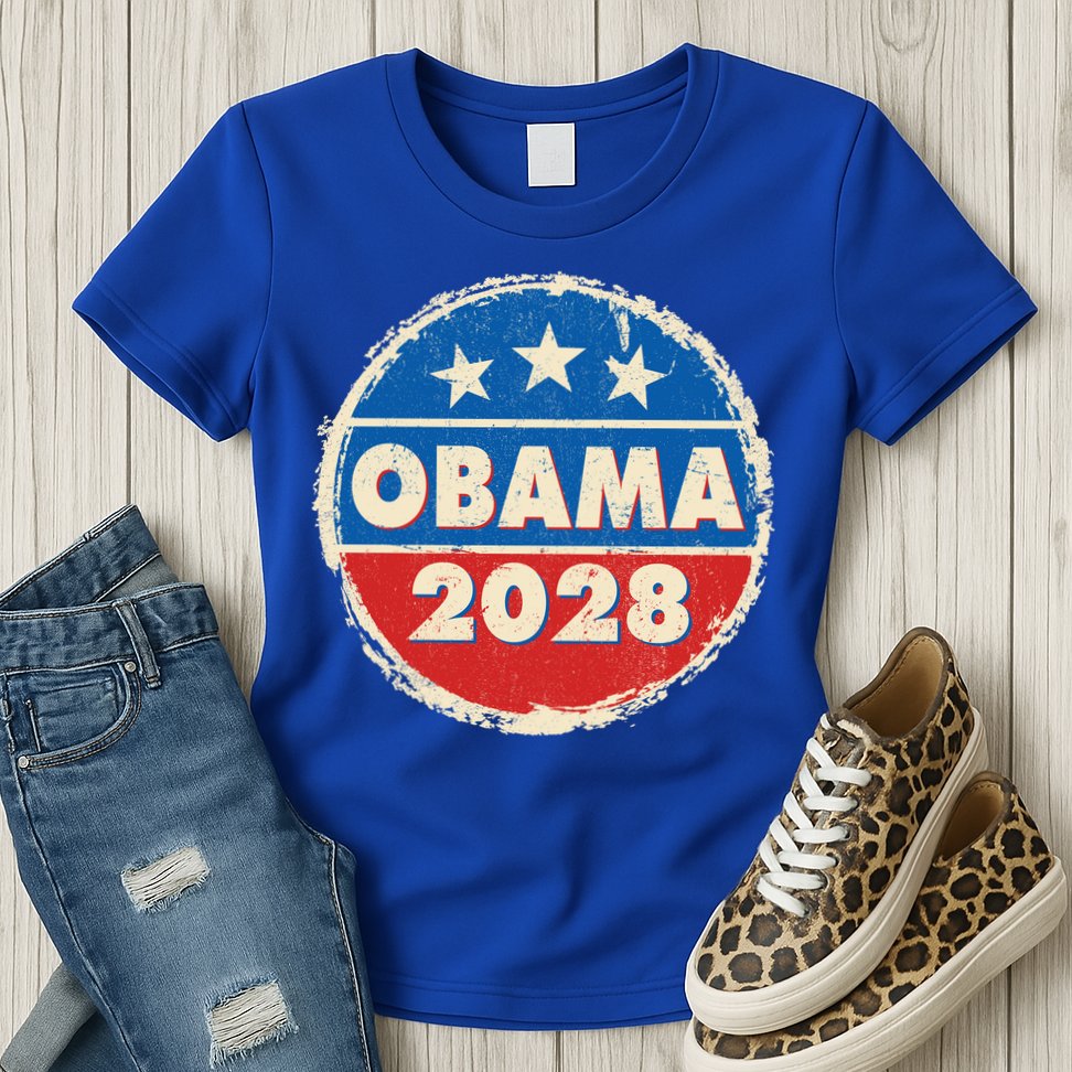 Vintage Obama 2028 Logo Womens T-Shirt