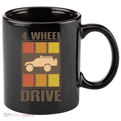 Vintage Offroad 4x4 Crawling Rock Crawler 4 Wheel Drive Gift 11oz C Handle Ceramic Mug