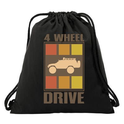 Vintage Offroad 4x4 Crawling Rock Crawler 4 Wheel Drive Gift Drawstring Bag