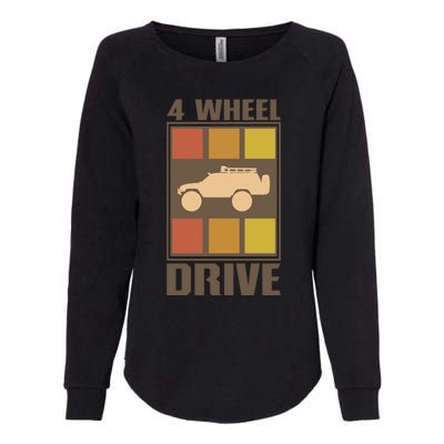 Vintage Offroad 4x4 Crawling Rock Crawler 4 Wheel Drive Gift Womens California Wash Sweatshirt