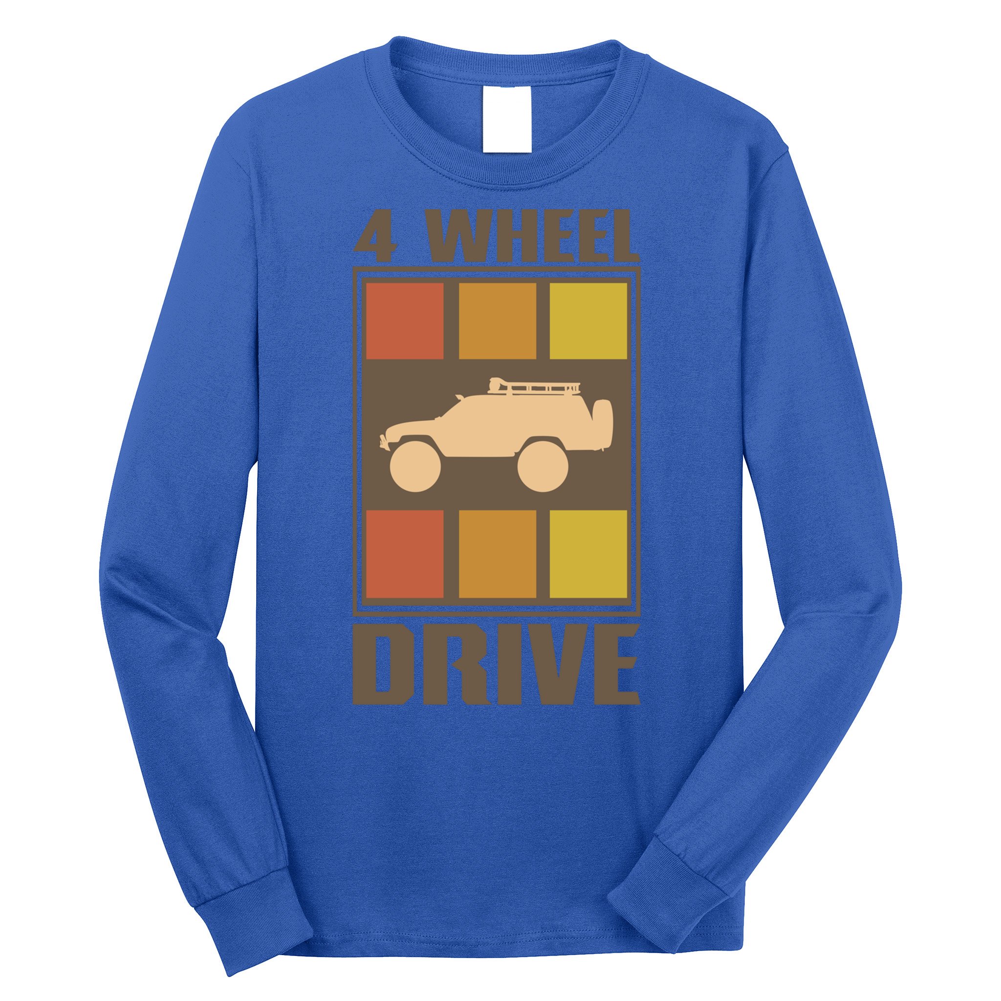 Vintage Offroad 4x4 Crawling Rock Crawler 4 Wheel Drive Gift Long Sleeve Shirt