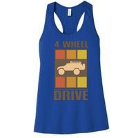 Vintage Offroad 4x4 Crawling Rock Crawler 4 Wheel Drive Gift Women's Racerback Tank