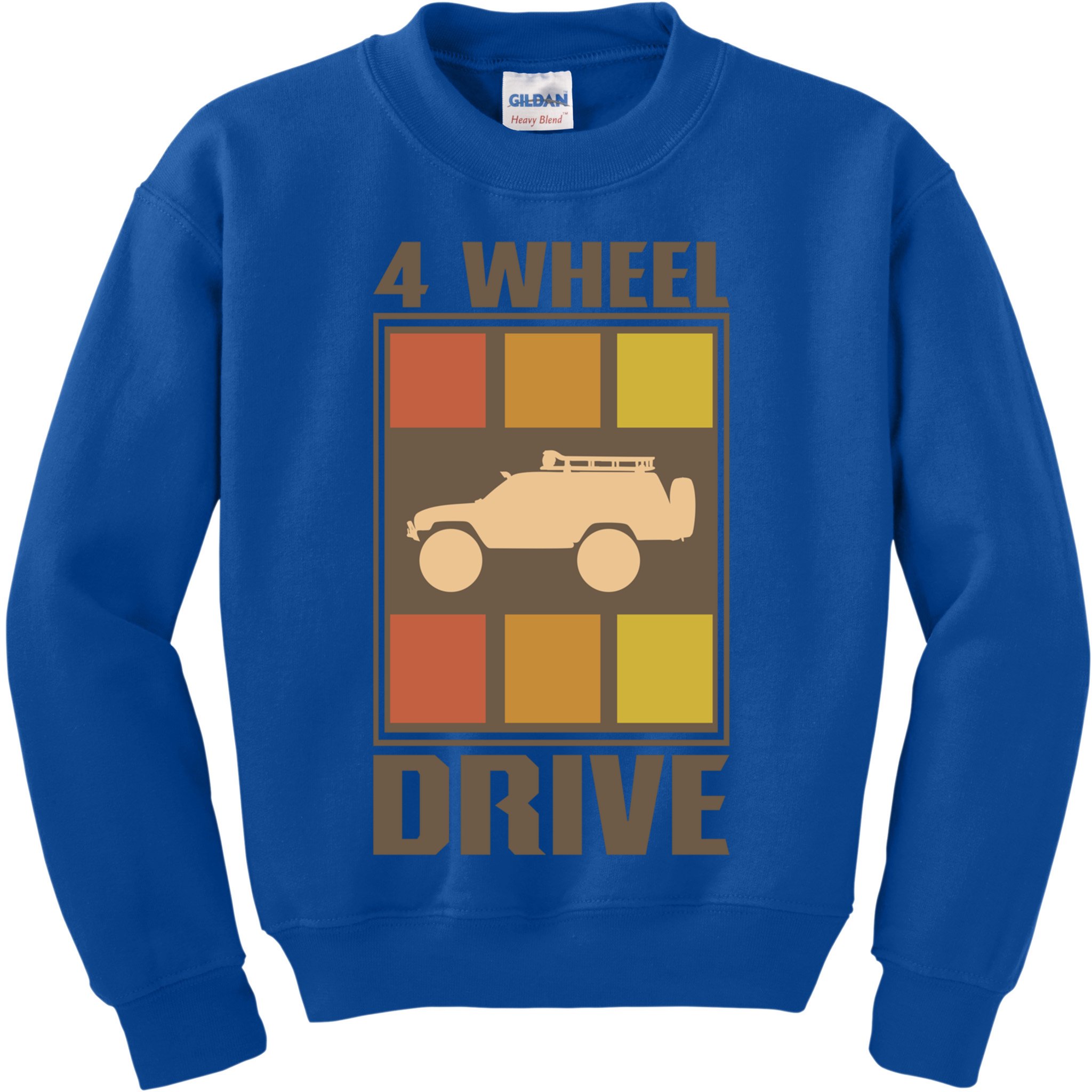 Vintage Offroad 4x4 Crawling Rock Crawler 4 Wheel Drive Gift Kids Sweatshirt