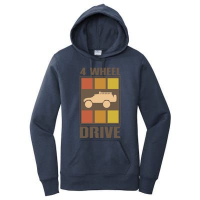 Vintage Offroad 4x4 Crawling Rock Crawler 4 Wheel Drive Gift Women's Pullover Hoodie