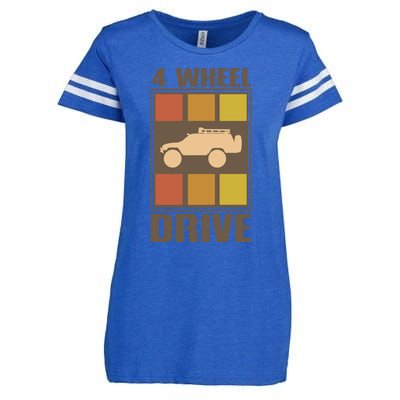 Vintage Offroad 4x4 Crawling Rock Crawler 4 Wheel Drive Gift Enza Ladies Jersey Football T-Shirt