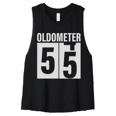 Vintage Odometer 55 Women's Racerback Cropped Tank