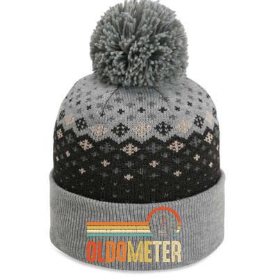 Vintage OLDOMETER 60 Funny 60th Birthday For The Baniff Cuffed Pom Beanie