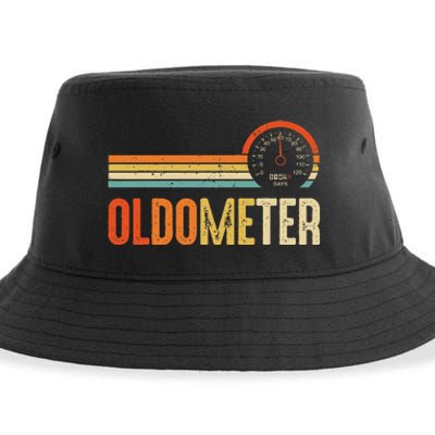 Vintage OLDOMETER 60 Funny 60th Birthday For Sustainable Bucket Hat