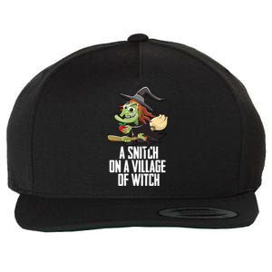 Village Of A Witch Witchcraft Witches Broom Gift Wool Snapback Cap