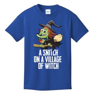 Village Of A Witch Witchcraft Witches Broom Gift Kids T-Shirt