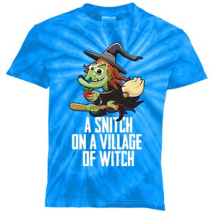 Village Of A Witch Witchcraft Witches Broom Gift Kids Tie-Dye T-Shirt