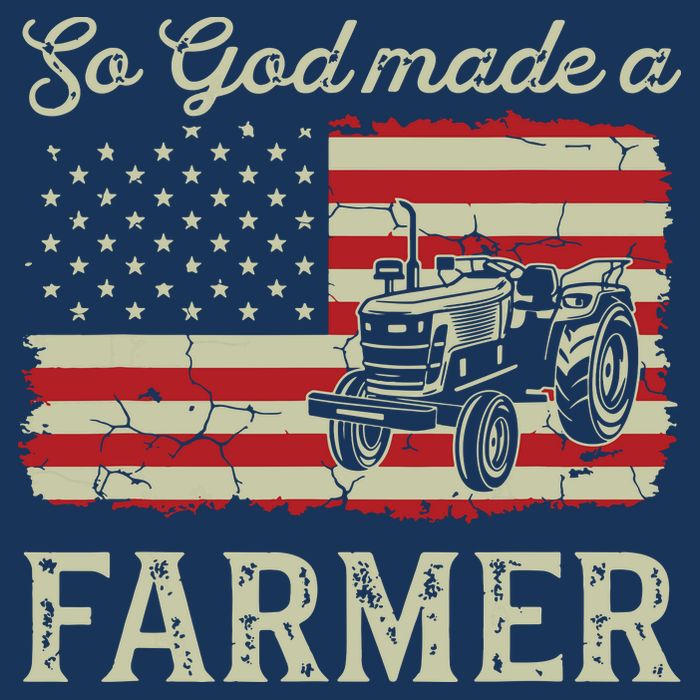 Vintage Old American Flag Patriotic So God Made A Farmer Toddler T-Shirt