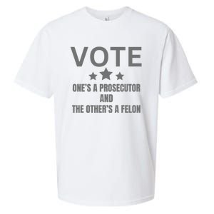 Vote Ones A Prosecutor And The Others A Felon Sueded Cloud Jersey T-Shirt