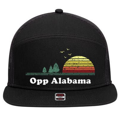 Vintage Opp Alabama Sunset Souvenir Print 7 Panel Mesh Trucker Snapback Hat