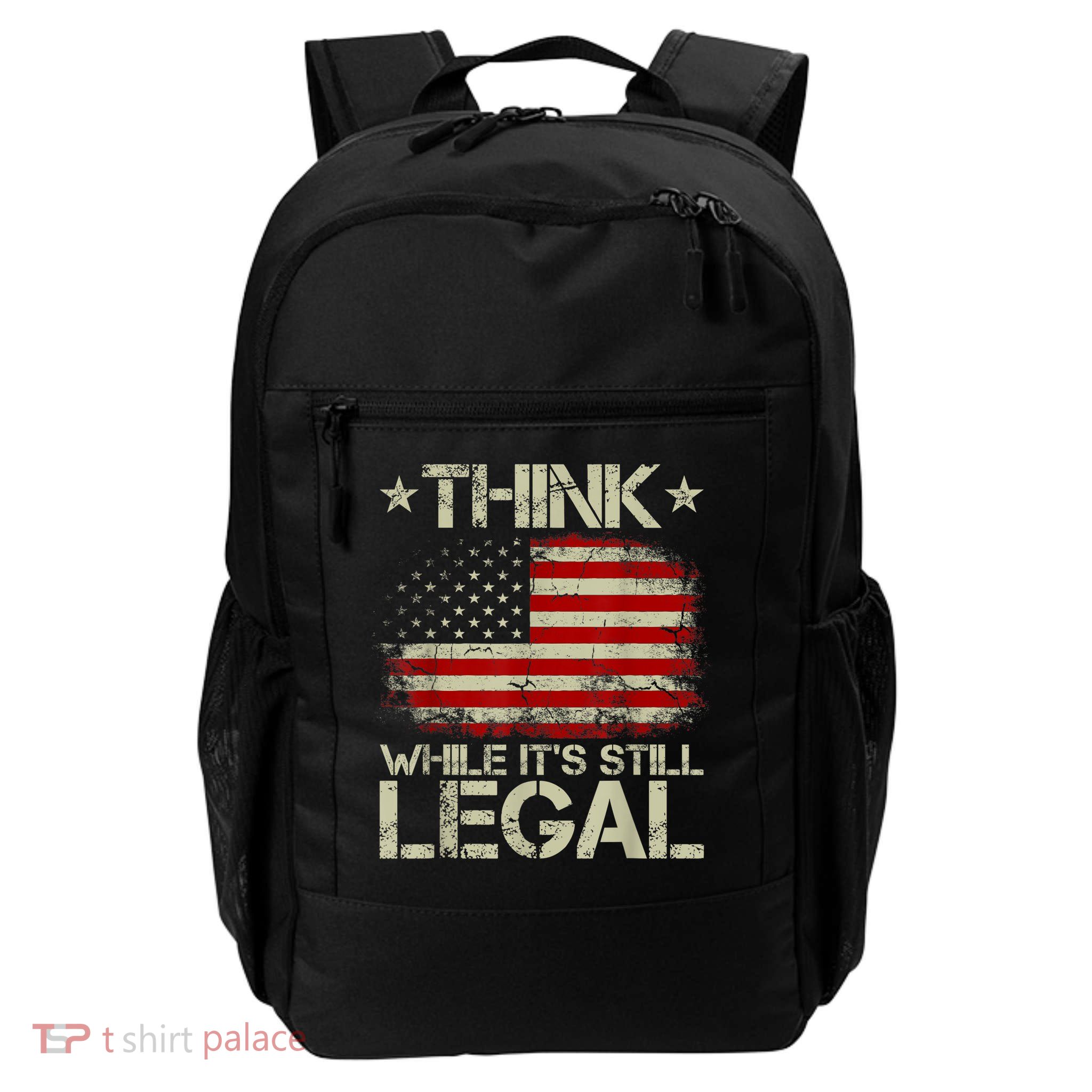 Vintage Old American Flag Think While It's Still Legal Backpack