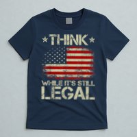 Vintage Old American Flag Think While It's Still Legal T-Shirt