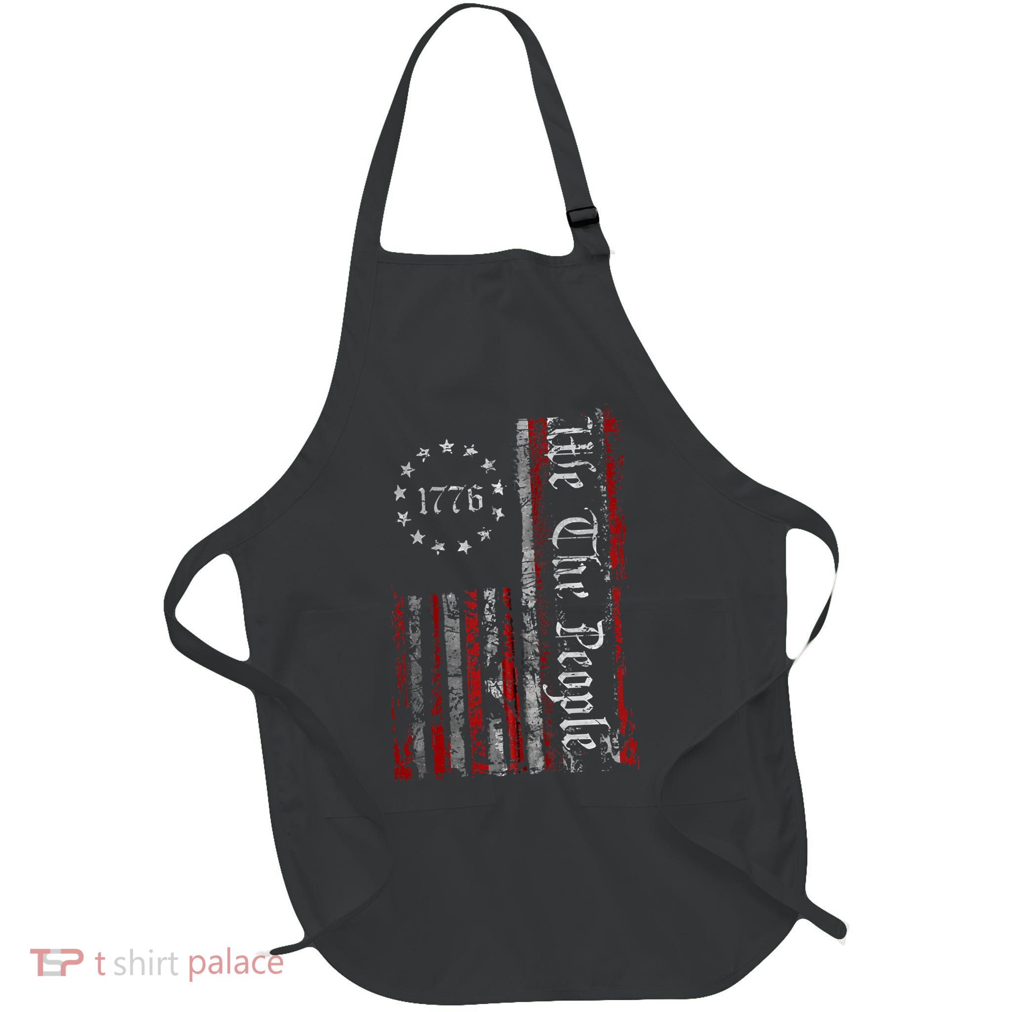 Vintage Old American Flag Patriotic 1776 We The People USA Apron