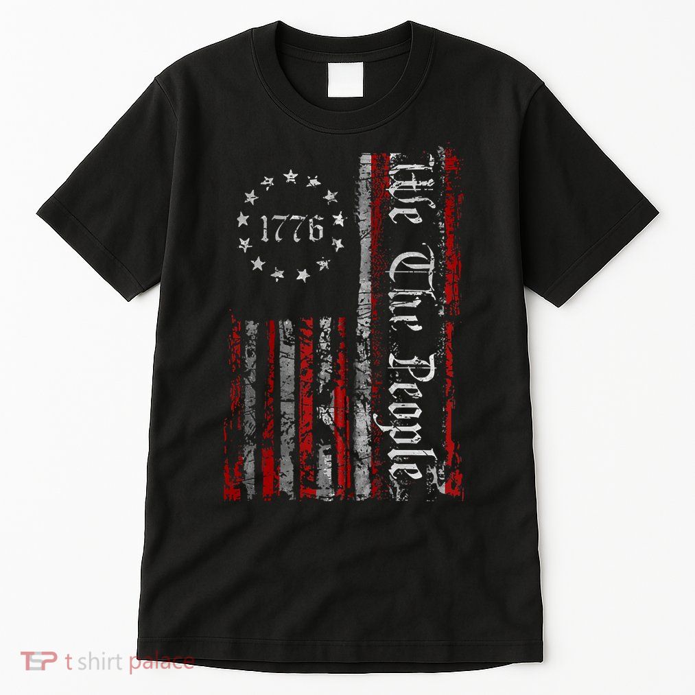 Vintage Old American Flag Patriotic 1776 We The People USA Tall T-Shirt