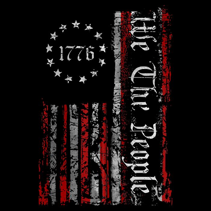 Vintage Old American Flag Patriotic 1776 We The People USA Tall T-Shirt