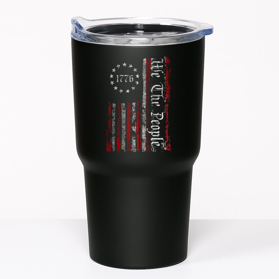 Vintage Old American Flag Patriotic 1776 We The People USA Tumbler