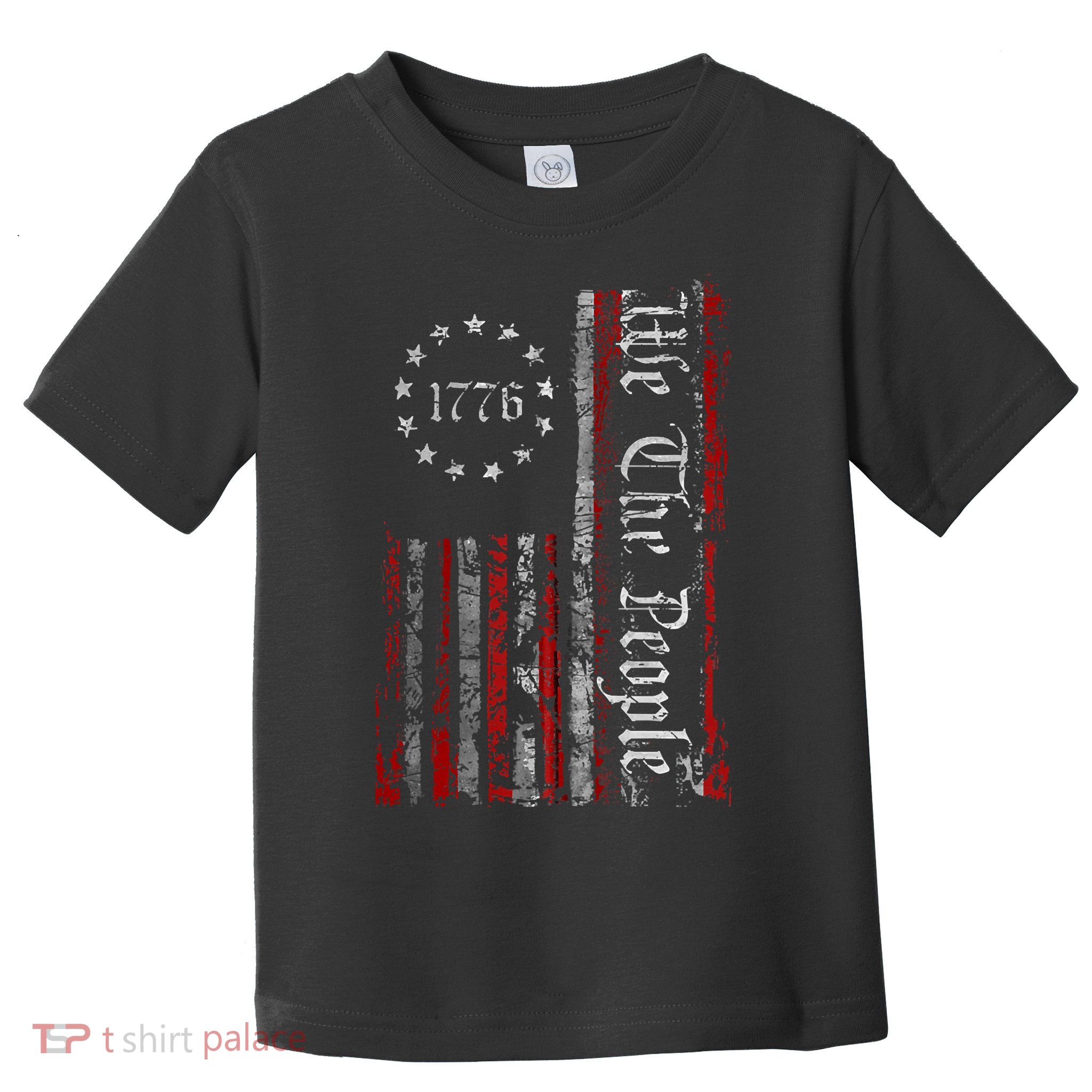 Vintage Old American Flag Patriotic 1776 We The People USA Toddler T-Shirt