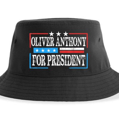 Vintage Oliver Anthony For President 2024 Sustainable Bucket Hat