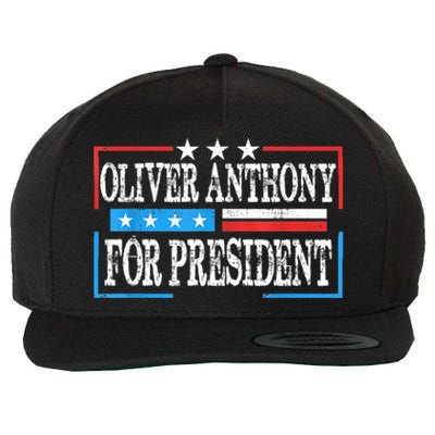 Vintage Oliver Anthony For President 2024 Wool Snapback Cap