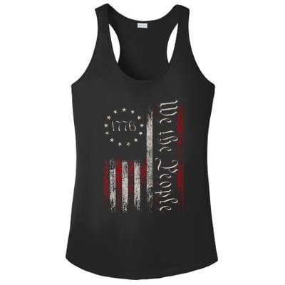 Vintage Old American Flag Patriotic 1776 We The People USA Ladies PosiCharge Competitor Racerback Tank