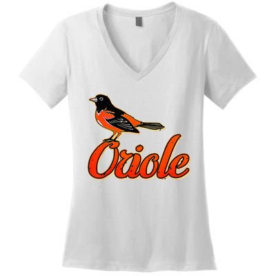 Vintage Oriole Bird Amazing Women's V-Neck T-Shirt