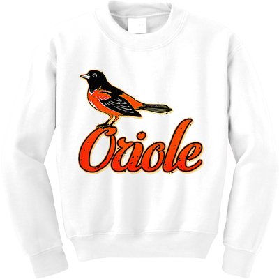 Vintage Oriole Bird Amazing Kids Sweatshirt