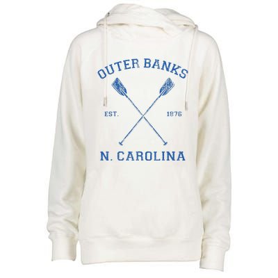 Vintage Outer Banks North Carolina Vacation Womens Funnel Neck Pullover Hood