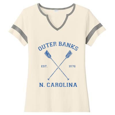 Vintage Outer Banks North Carolina Vacation Ladies Halftime Notch Neck Tee