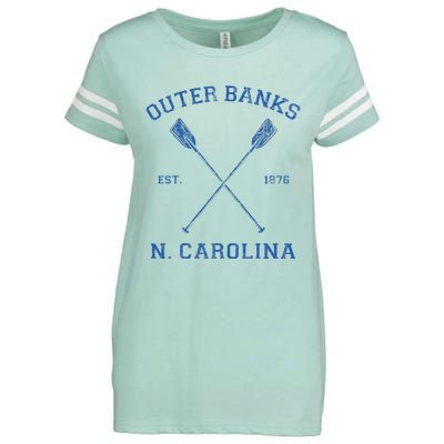 Vintage Outer Banks North Carolina Vacation Enza Ladies Jersey Football T-Shirt