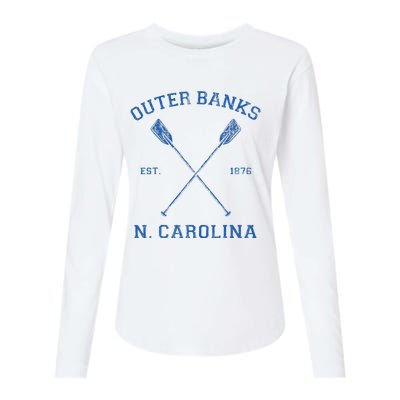 Vintage Outer Banks North Carolina Vacation Womens Cotton Relaxed Long Sleeve T-Shirt