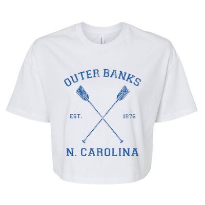 Vintage Outer Banks North Carolina Vacation Bella+Canvas Jersey Crop Tee