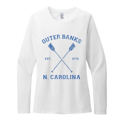 Vintage Outer Banks North Carolina Vacation Womens CVC Long Sleeve Shirt