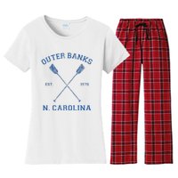 Vintage Outer Banks North Carolina Vacation Women's Flannel Pajama Set