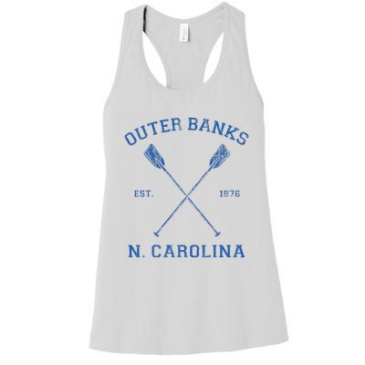 Vintage Outer Banks North Carolina Vacation Women's Racerback Tank