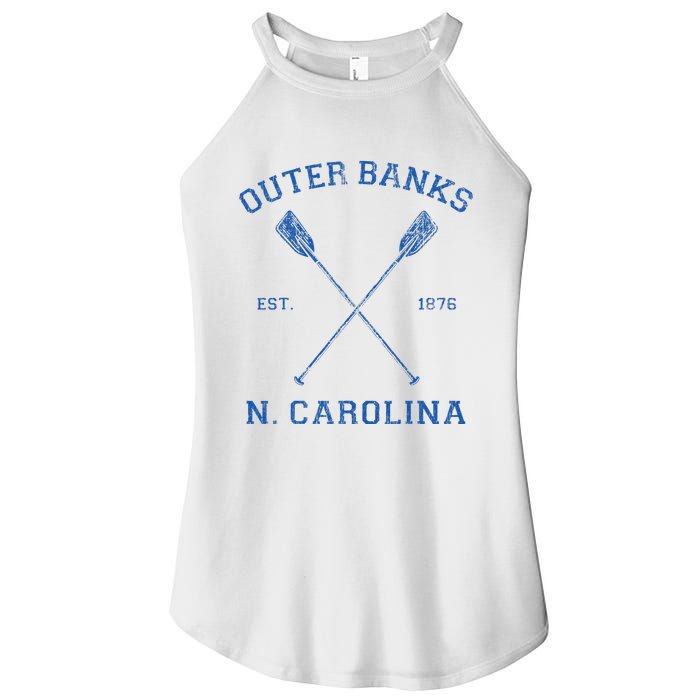 Vintage Outer Banks North Carolina Vacation Women's Perfect Tri Rocker Tank