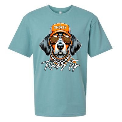 Vintage Orange Blooded Tennessee Dog Lover Rocky Top Outfit Sueded Cloud Jersey T-Shirt