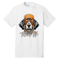 Vintage Orange Blooded Tennessee Dog Lover Rocky Top Outfit Tall T-Shirt